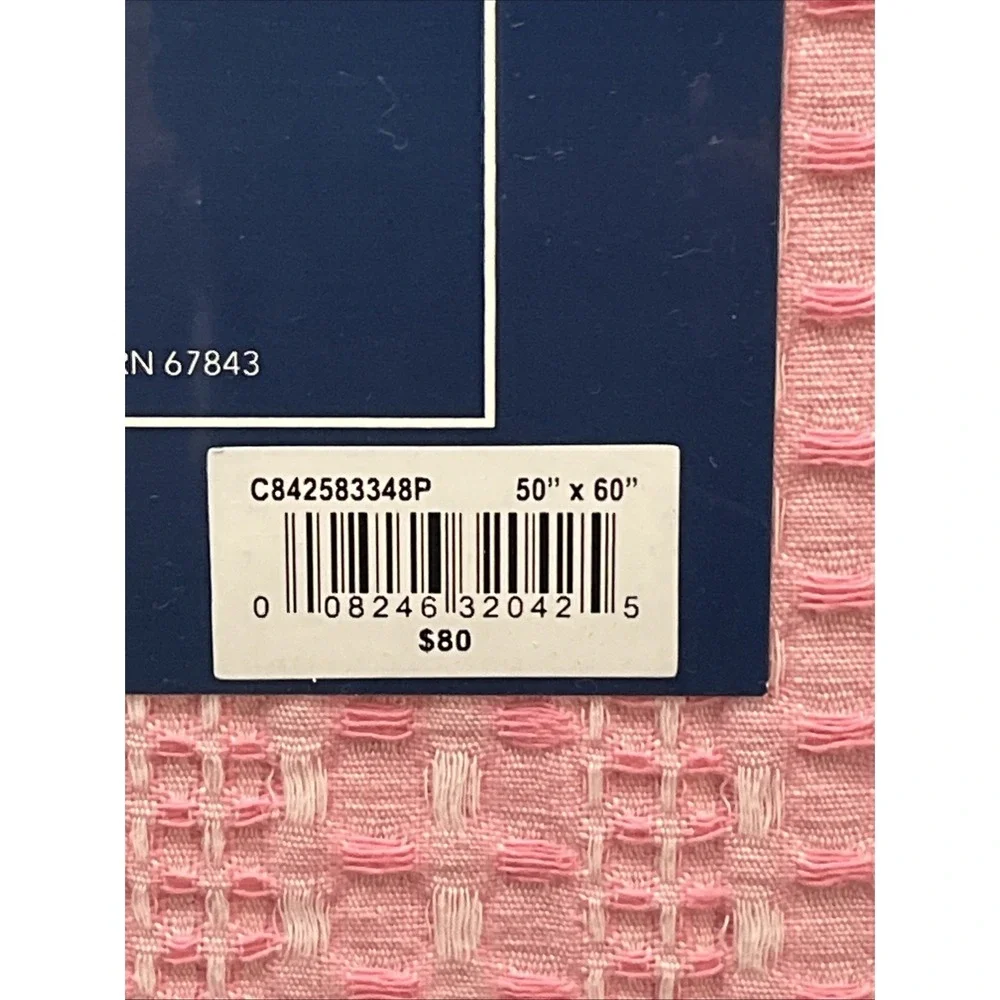 Carol & Frank Textured Waffle Throw Blanket Pink 50